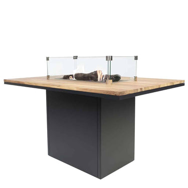 Cosi Fires - Vuurtafel Cosiloft Relax Eettafel Black / Teak