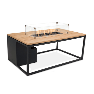 Cosi Fires - Vuurtafel Cosiloft black / teak (120cm)