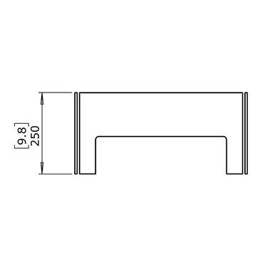 EcoSmart Fire - brandwerend windscherm vierkant 53 cm