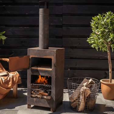 Pizza oven + Terraskachel roestkleurig