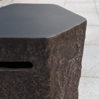 Elementi - Gasfles cover basalt natuursteenlook