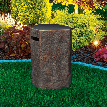 Elementi - Gasfles cover basalt natuursteenlook