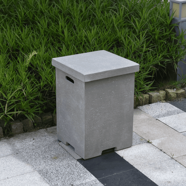 Elementi - Gasfles cover betonlook vierkant