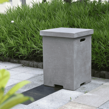 Elementi - Gasfles cover betonlook vierkant