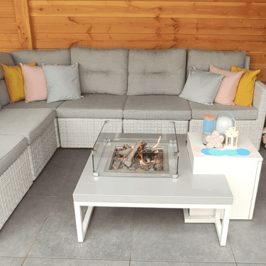 Enjoyfires - Vuurtafel Ambiance wit-grijs