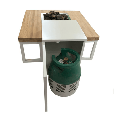 Enjoyfires - Vuurtafel Ambiance wit-teak