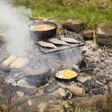 5 Delig Kampvuurkookset - Dutch Oven - Esschert Design