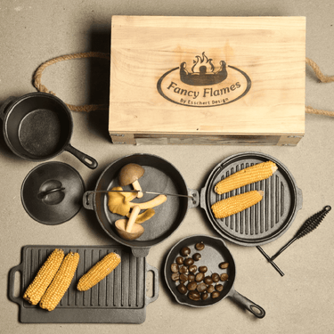 7 Delig Kampvuurkookset - Dutch Oven - Esschert Design