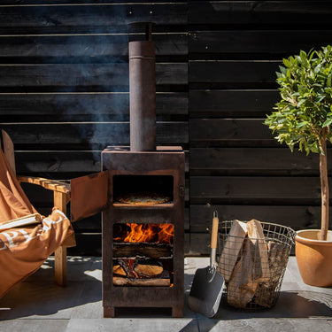 Pizza oven + Terraskachel roestkleurig