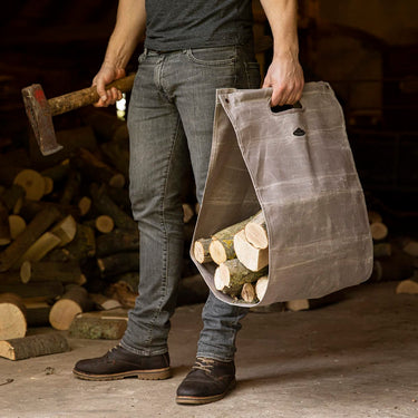 Esschert Design - Waxed canvas haardhoutdrager