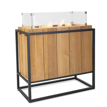 Cosi Fires - Cosiloft Divider black frame / teak (88cm)