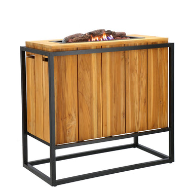 Cosi Fires - Cosiloft Divider black frame / teak (88cm)