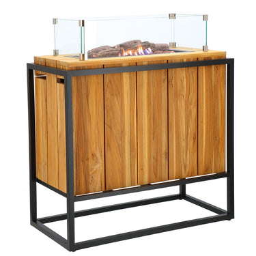 Cosi Fires - Cosiloft Divider black frame / teak (88cm)