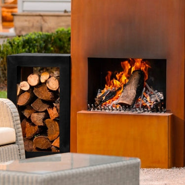 GardenmaxX - Woodbox Houtopslag Zwart