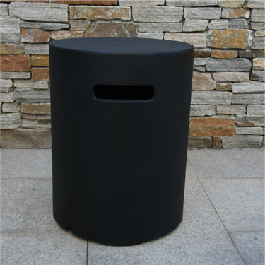 Elementi - Kleine gasfles cover betonlook zwart