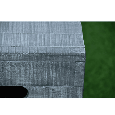 Elementi - Kleine gasfles cover houtlook vierkant grijs