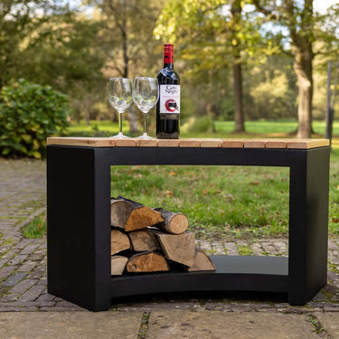 Bank met houtopslag gebogen - Esschert Design