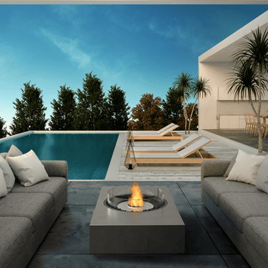 EcoSmart Fire - Martini 50 teak vuurtafel