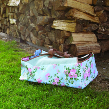 Esschert Design - Haardhouttas met rozenprint