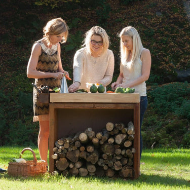 OFYR Butcher block storage 90 Corten Teak Wood