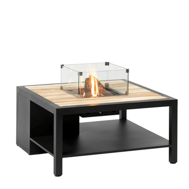Cosi Fires - Vuurtafel Cosiflow Square Black / Teak (100 cm)